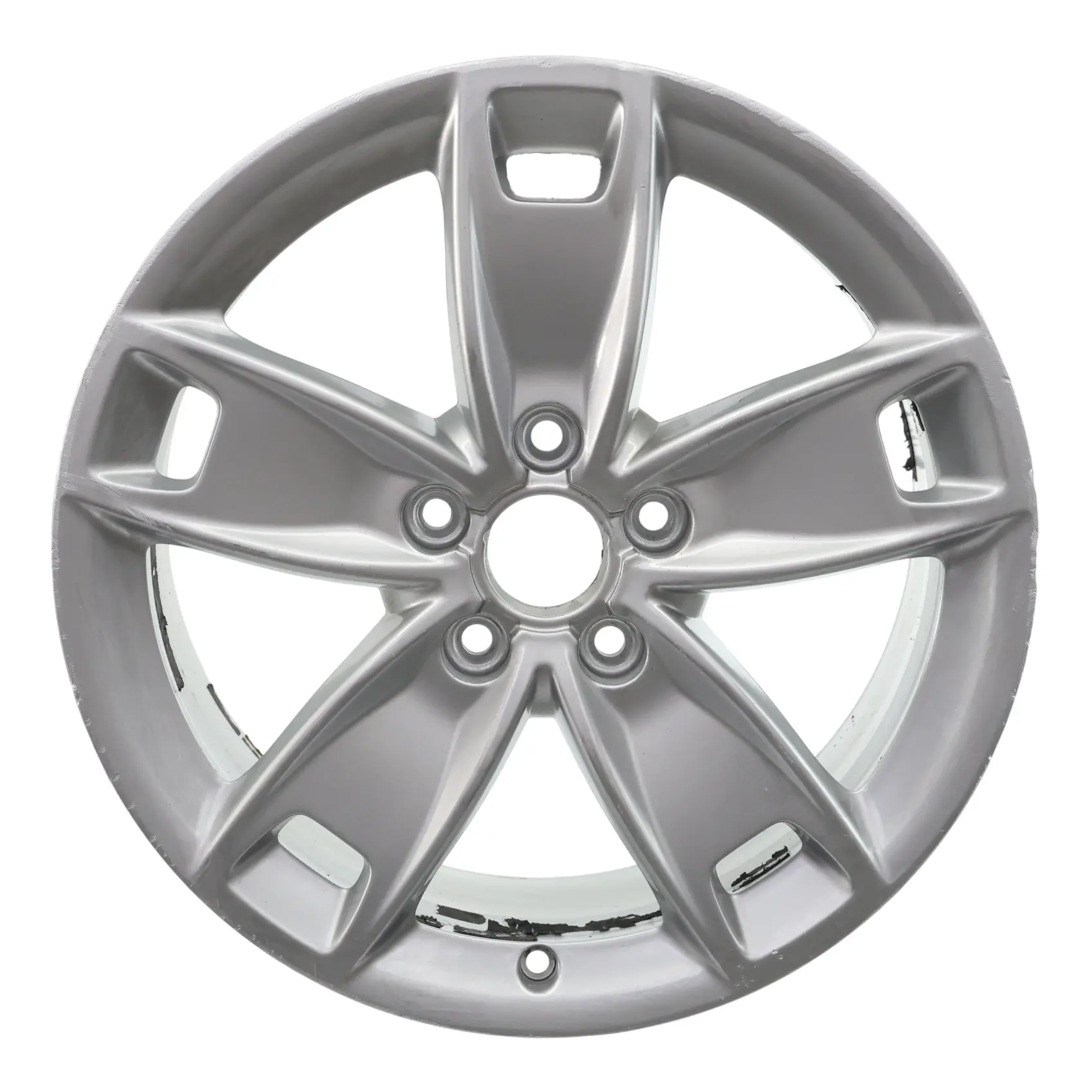 Audi A3 8P Silver Wheel Alloy Rim 17" 7,5J ET:56 Star Spoke 8P0601025BL