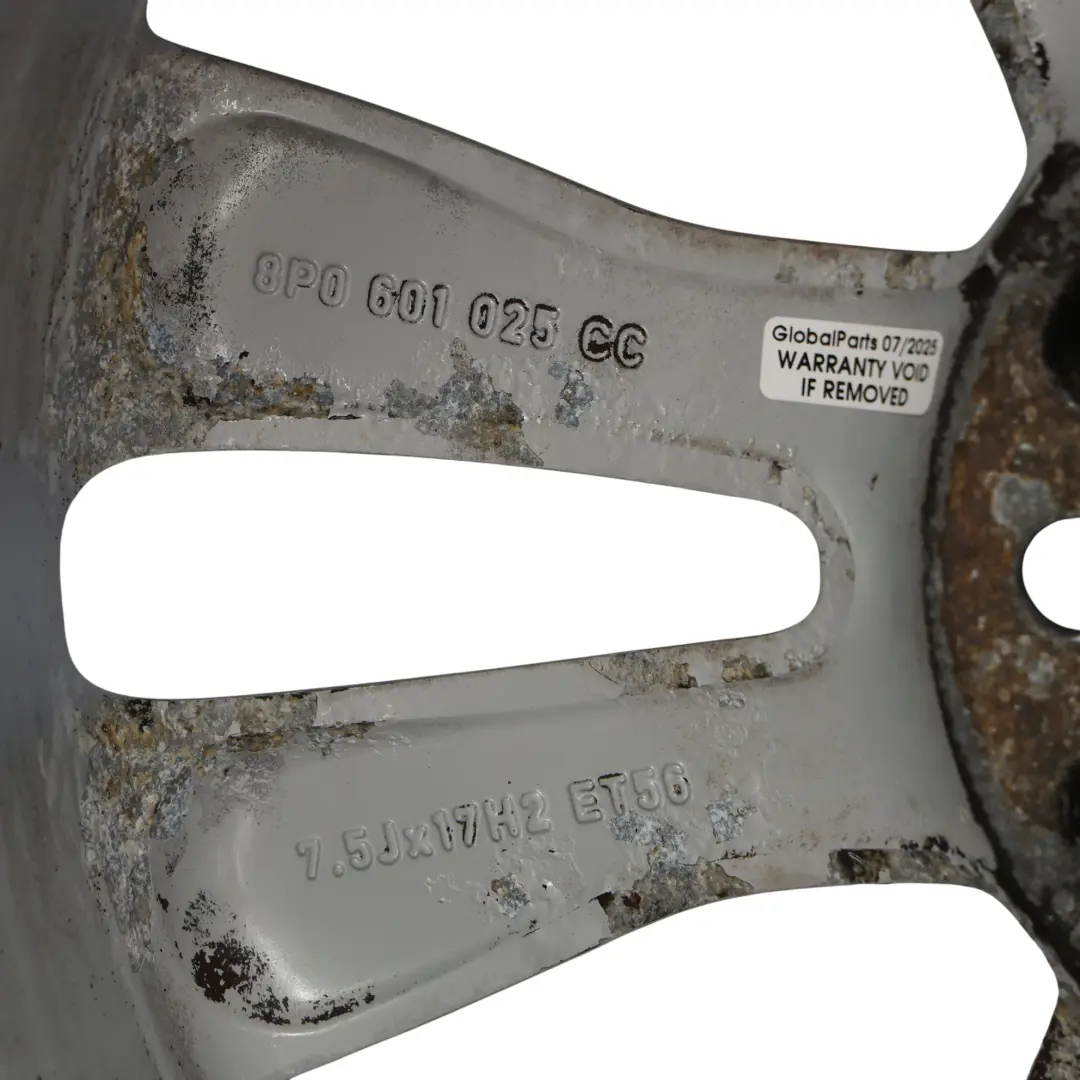 Felga Aluminiowa Srebrna 17" 7,5J ET:56 do Audi A3 8P o numerze 8P0601025CC Audi A3 8P Felga Aluminiowa Srebrna 17" 7,5J ET:56 - SKU 8P0601025CC-1 - Numer Części 8P0601025CC