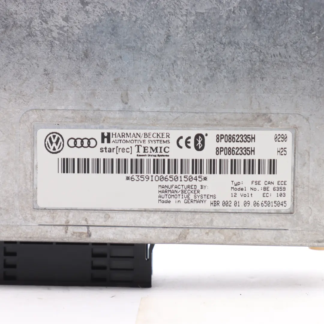 Bluetooth Interface Phone Conectivity Control Module to Audi A4 B7 with Part number 8P0862335H Audi A4 B7 Bluetooth Interface Phone Conectivity Control Module - SKU 8P0862335H-1 - Part number 8P0862335H