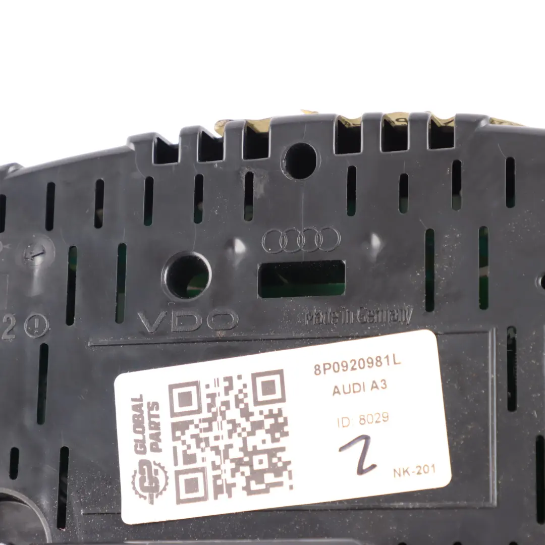Audi S3 8P 2.0 TSI Instrument Cluster Speedo Meter Clocks Manal - SKU RHD-8P0920981L - Part number 8P0920981L