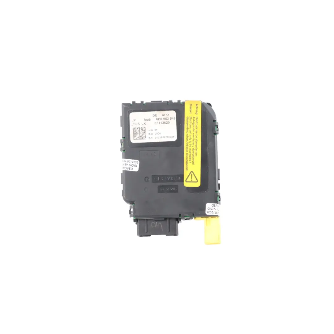 Steering Module Control Unit ECU to Audi A3 8P with Part number 8P0953549 Audi A3 8P Steering Module Control Unit ECU - SKU 8P0953549 - Part number 8P0953549