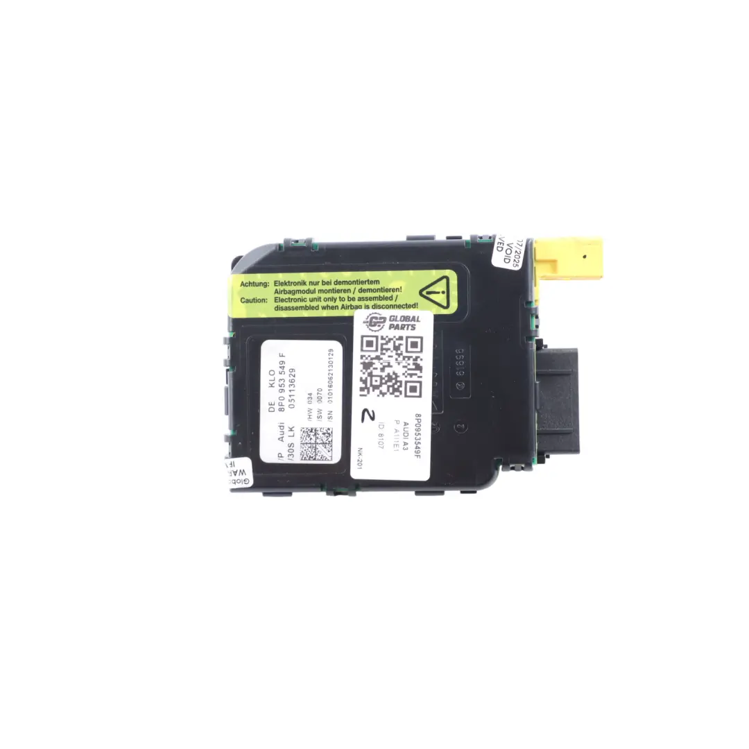 Sensore Posizione Angolare Volante Modulo Unità Controllo per Audi A3 8P con numero di parte 8P0953549F Audi A3 8P Sensore Posizione Angolare Volante Modulo Unità Controllo - SKU 8P0953549F - Numero di parte 8P0953549F