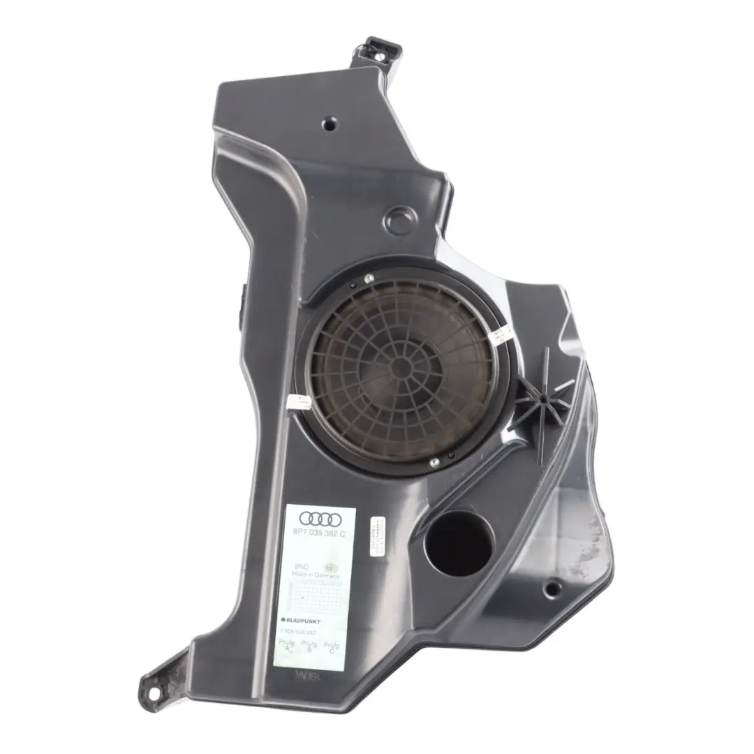Subwoofer Bass Speaker Rear Right O/S 8P7035382 to Audi A3 8P with Part number 8P7035382C Audi A3 8P Subwoofer Bass Speaker Rear Right O/S 8P7035382 - SKU 8P7035382C - Part number 8P7035382C