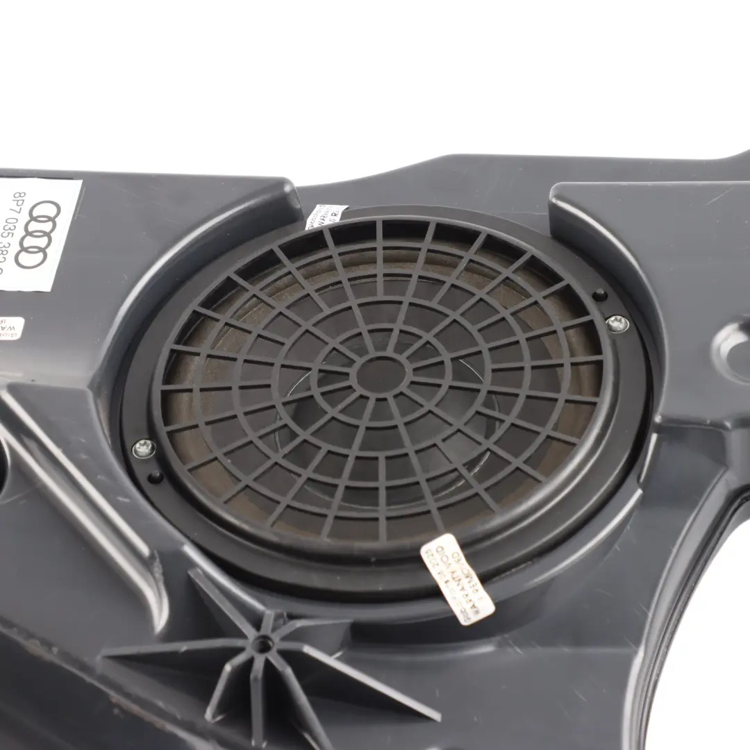 Subwoofer Bass Speaker Rear Right O/S 8P7035382 to Audi A3 8P with Part number 8P7035382C Audi A3 8P Subwoofer Bass Speaker Rear Right O/S 8P7035382 - SKU 8P7035382C - Part number 8P7035382C