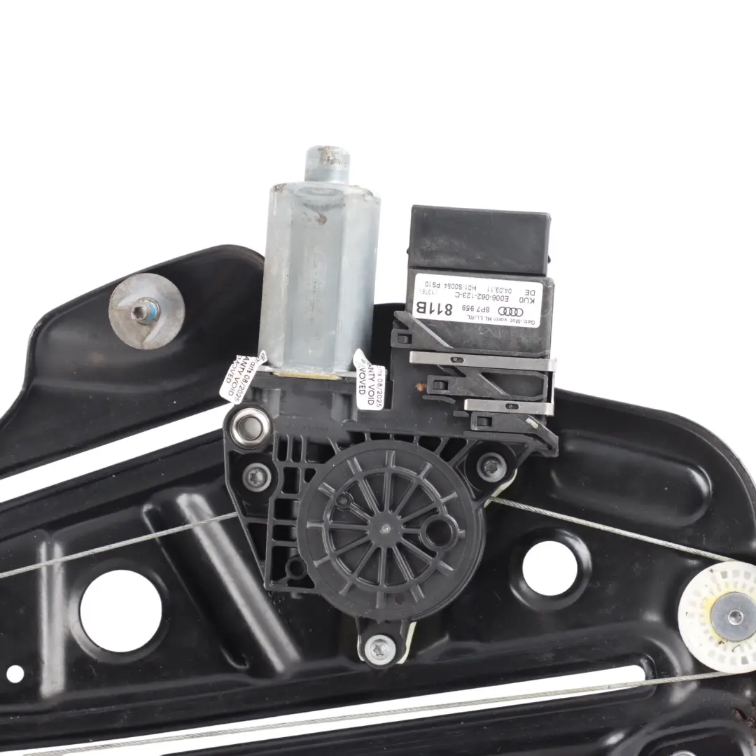 Window Lifter Regulator Mechanism Rear Left N/S to Audi A3 8P Cabrio with Part number 8P7839397D Audi A3 8P Cabrio Window Lifter Regulator Mechanism Rear Left N/S - SKU 8P7839397D - Part number 8P7839397D