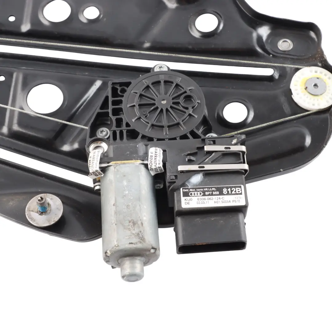 Audi A3 8P Cabrio Window Lifter Regulator Mechanism Rear Right O/S - SKU 8P7839398D - Part number 8P7839398D