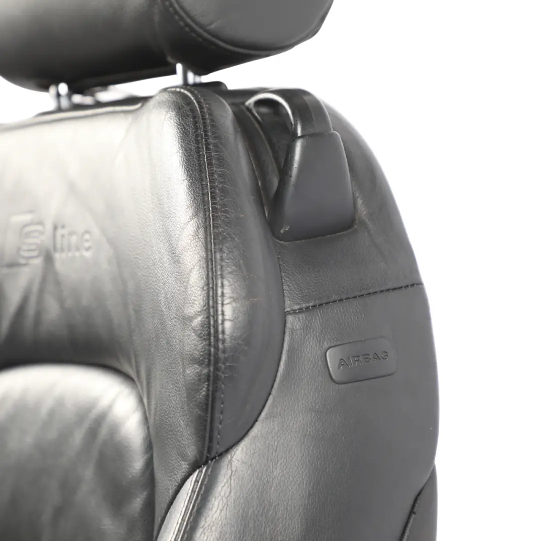 Front Seat Leather Soul Black Vienna Left N/S to Audi A3 8P Cabrio S-Line with Part number 8P7881805M Audi A3 8P Cabrio S-Line Front Seat Leather Soul Black Vienna Left N/S - SKU 8P7881805M - Part number 8P7881805M