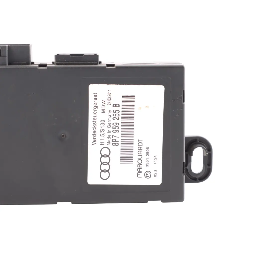 Audi A3 8P Convertible Folding Roof Module Control Unit ECU 8P7959255 - SKU 8P7959255B - Part number 8P7959255B
