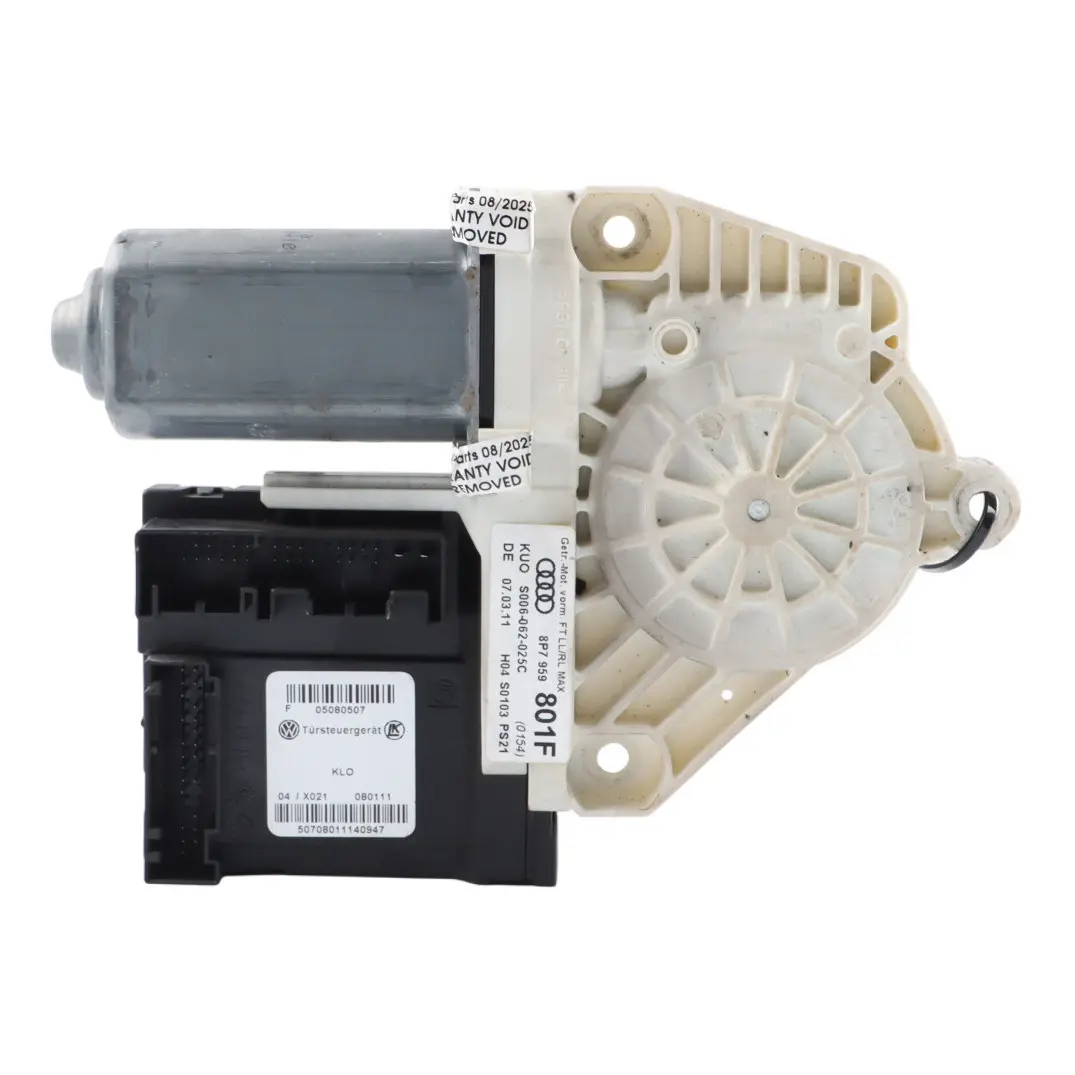 Front Window Motor Lifter Regulator Right O/S to Audi A3 8P Cabrio with Part number 8P7959801F Audi A3 8P Cabrio Front Window Motor Lifter Regulator Right O/S - SKU 8P7959801F - Part number 8P7959801F