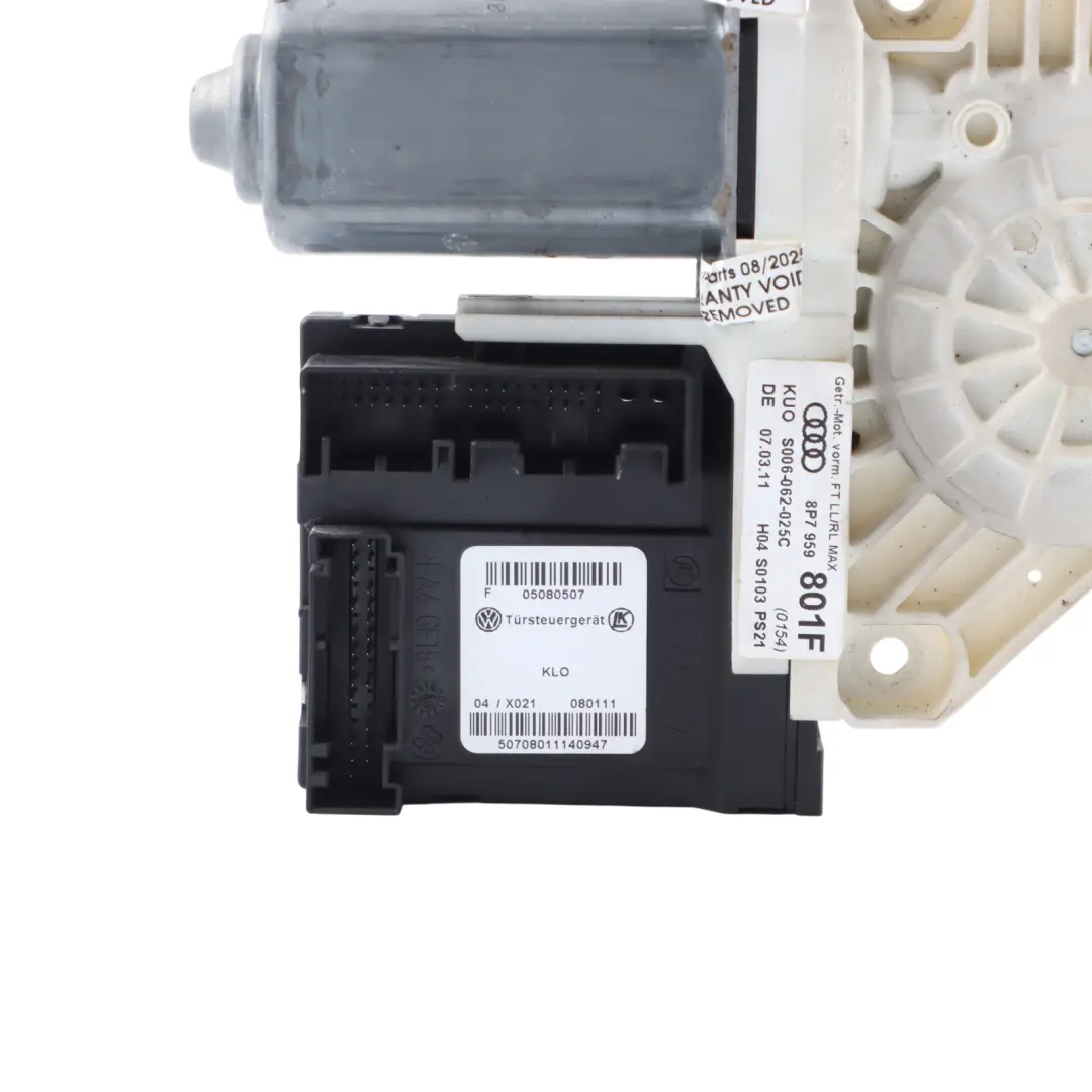 Front Window Motor Lifter Regulator Right O/S to Audi A3 8P Cabrio with Part number 8P7959801F Audi A3 8P Cabrio Front Window Motor Lifter Regulator Right O/S - SKU 8P7959801F - Part number 8P7959801F