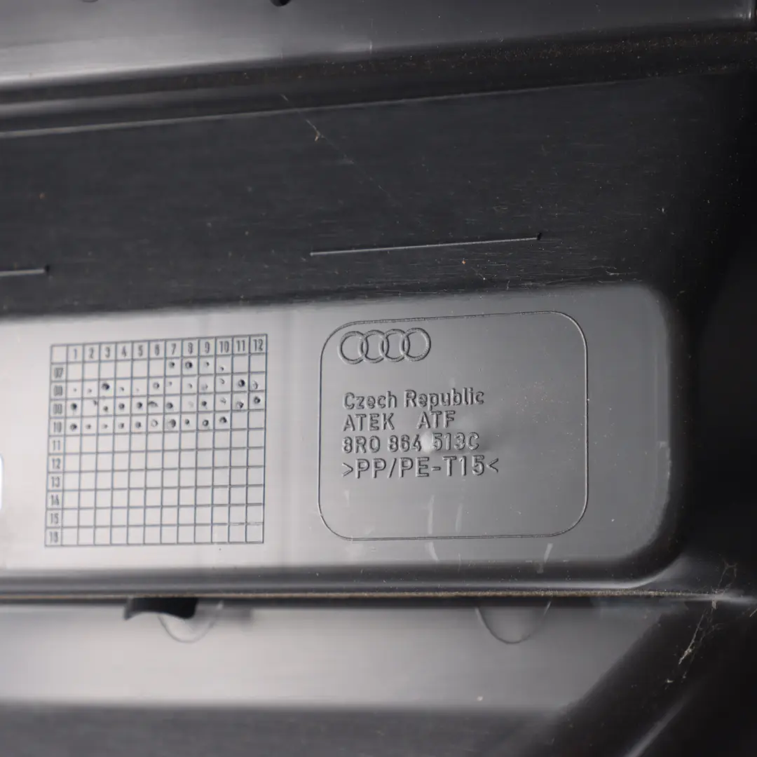 Listwa Próg Bagażnika Tylna Osłona Bagażnika do Audi Q5 8R o numerze 8R0864513C Audi Q5 8R Listwa Próg Bagażnika Tylna Osłona Bagażnika - SKU 8R0864513C - Numer Części 8R0864513C