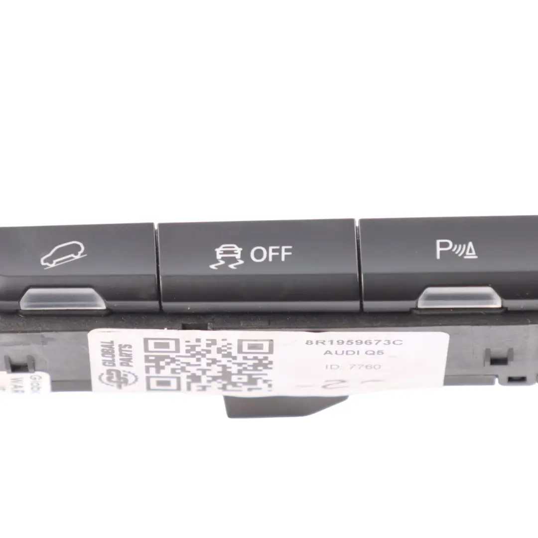 PDC Traction On Off Control Panel Block Unit to Audi Q5 8R Park Assist with Part number 8R1959673C Audi Q5 8R Park Assist PDC Traction On Off Control Panel Block Unit - SKU 8R1959673C - Part number 8R1959673C