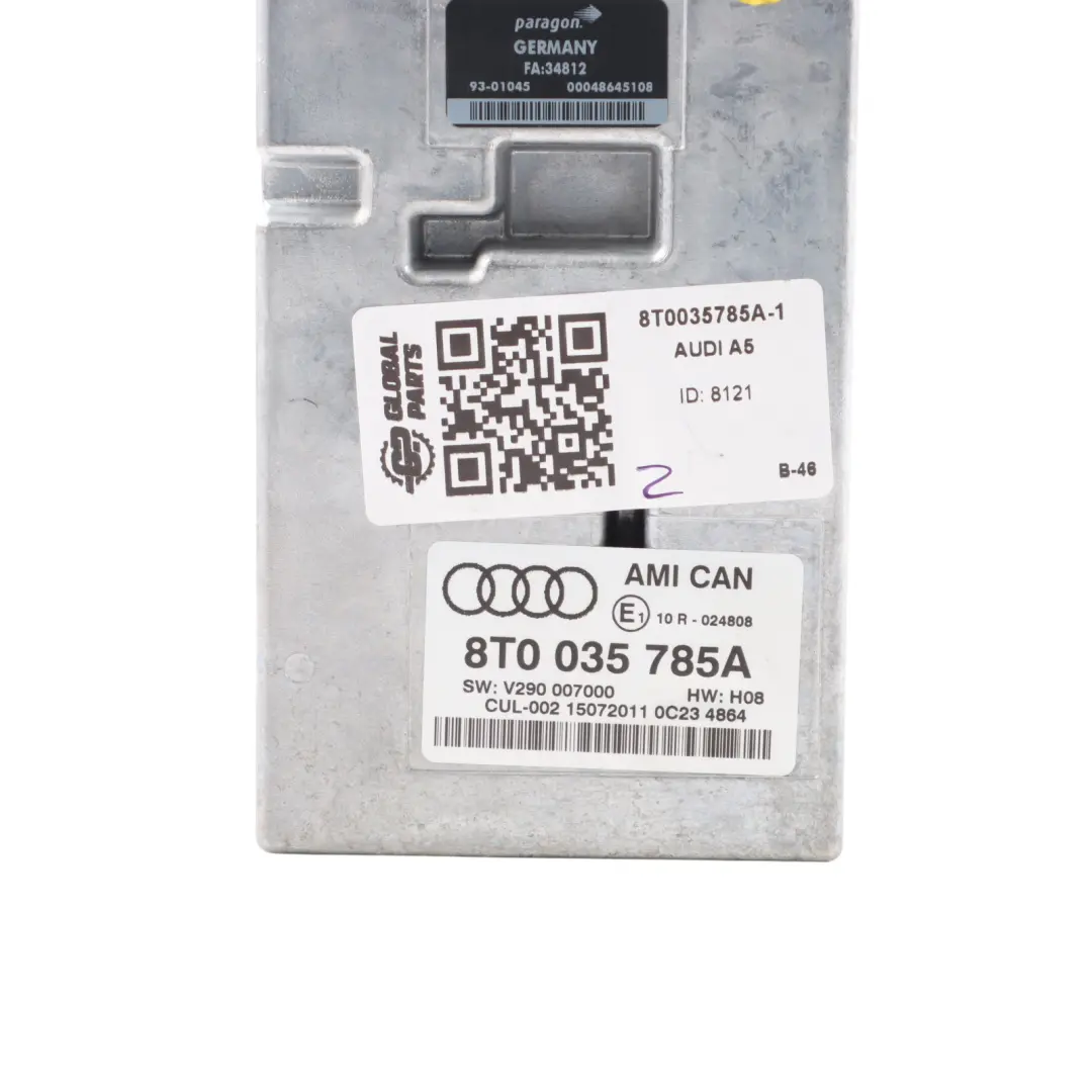 Audi A5 8T MMI Multimedia Interface Unit Module Control ECU - SKU 8T0035785A-1 - Part number 8T0035785A