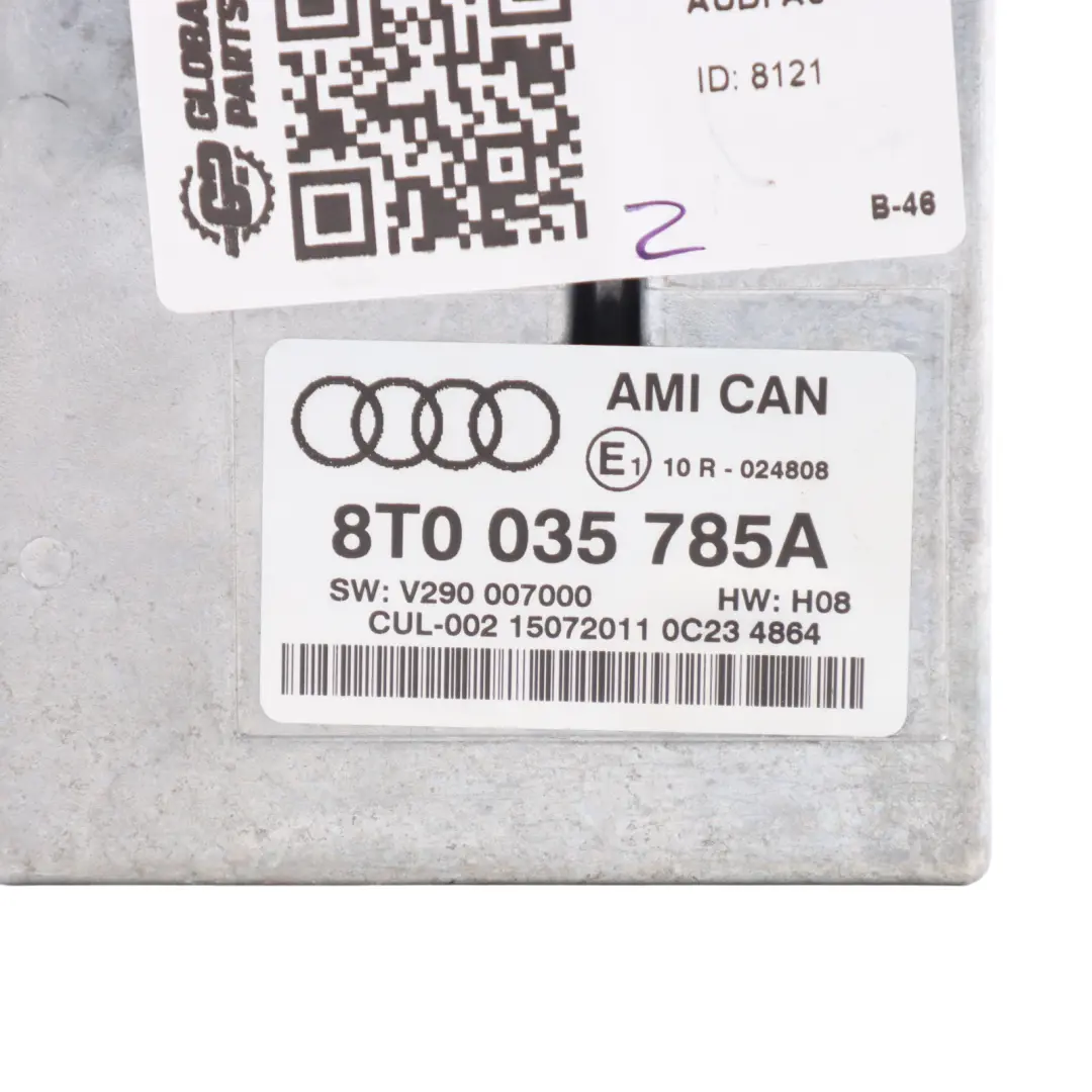 MMI Multimedia Interface Unit Module Control ECU to Audi A5 8T with Part number 8T0035785A Audi A5 8T MMI Multimedia Interface Unit Module Control ECU - SKU 8T0035785A-1 - Part number 8T0035785A
