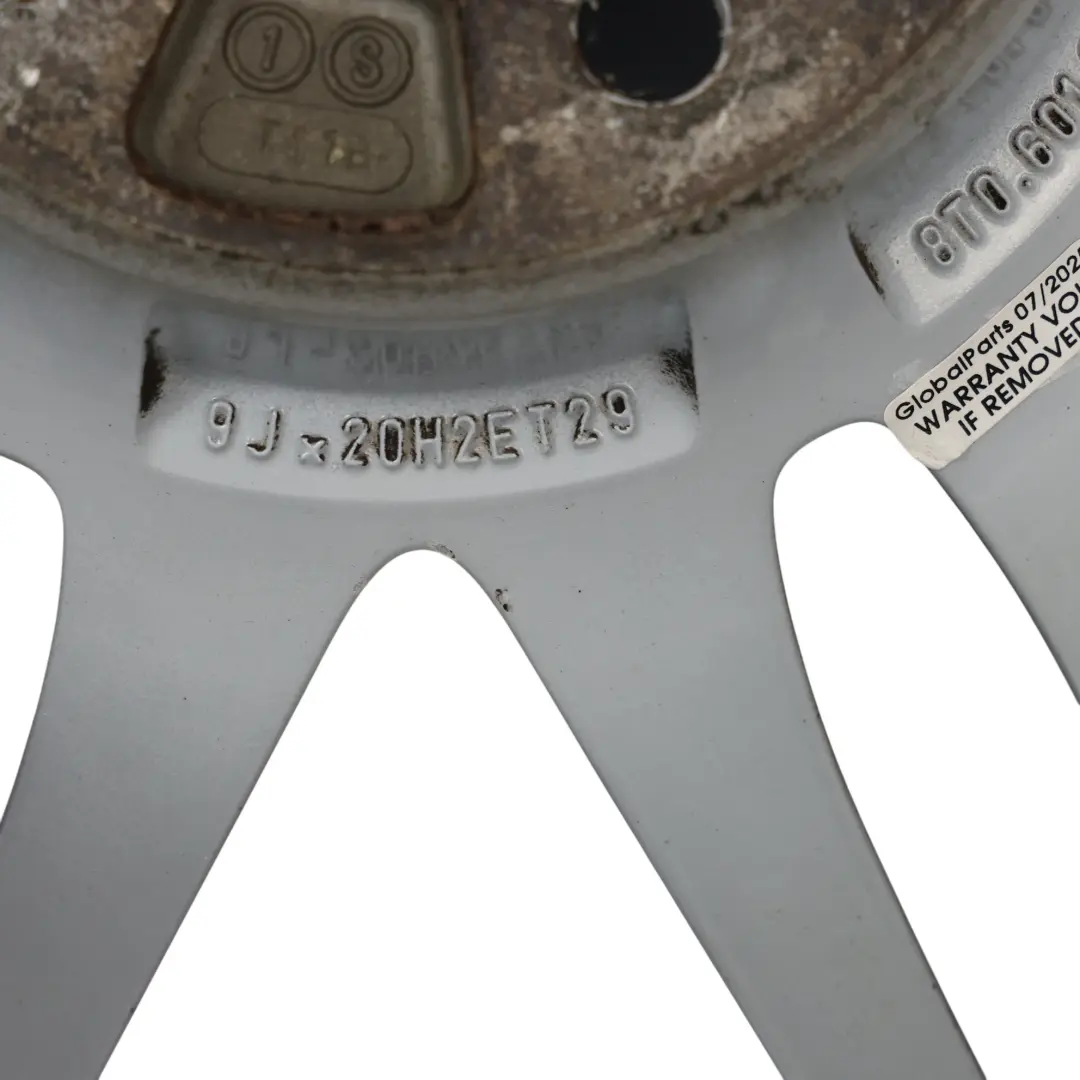 Jante En Alliage Noir 20" 9J ET:29 pour Audi A5 S5 8T à propos du numéro de pièce 8T0601025L Audi A5 S5 8T Jante En Alliage Noir 20" 9J ET:29 - SKU 8T0601025L-1 - Numéro de pièce 8T0601025L