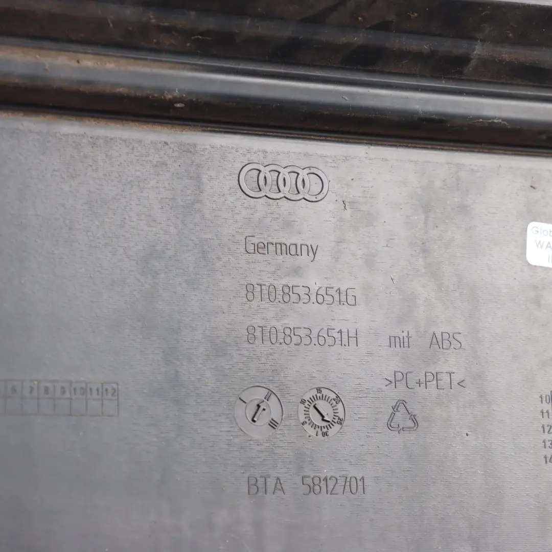 Audi A5 8T Front Bumper Main Grille Radiator Cover Trim Panel - SKU 8T0853651G - Part number 8T0853651G