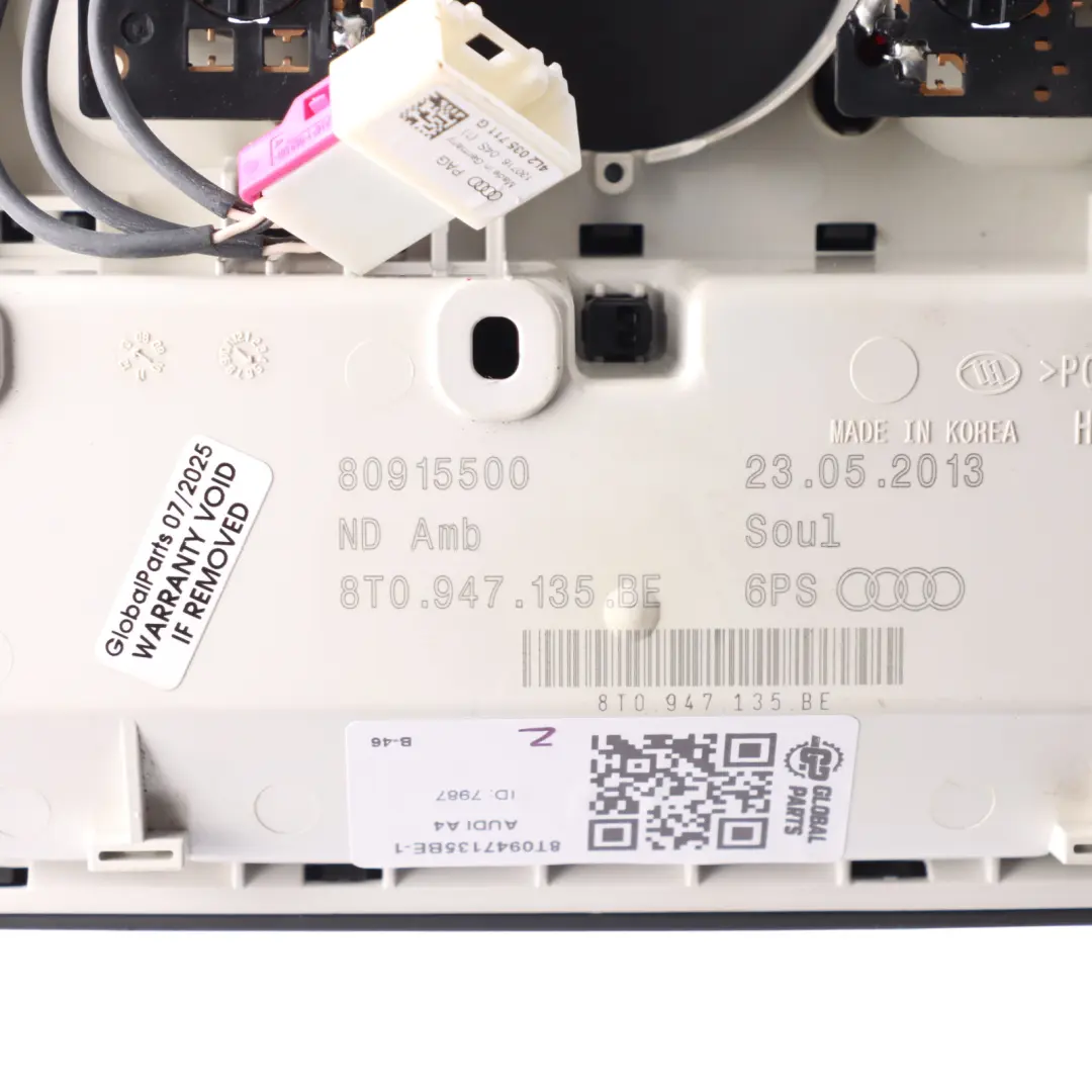 Audi A4 B8 Dach Innenbeleuchtung Leselampe Frontplatte Schwarz - SKU 8T0947135BE-1 - Teilenummer 8T0947135BE