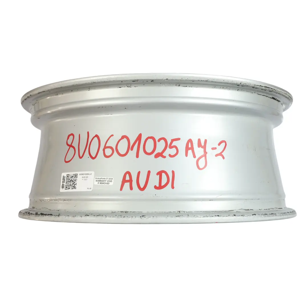 Audi Q3 8U Silver Wheel Alloy Rim 18" 7J ET:43 Double Star Spoke - SKU 8U0601025AJ-2 - Part number 8U0601025AJ