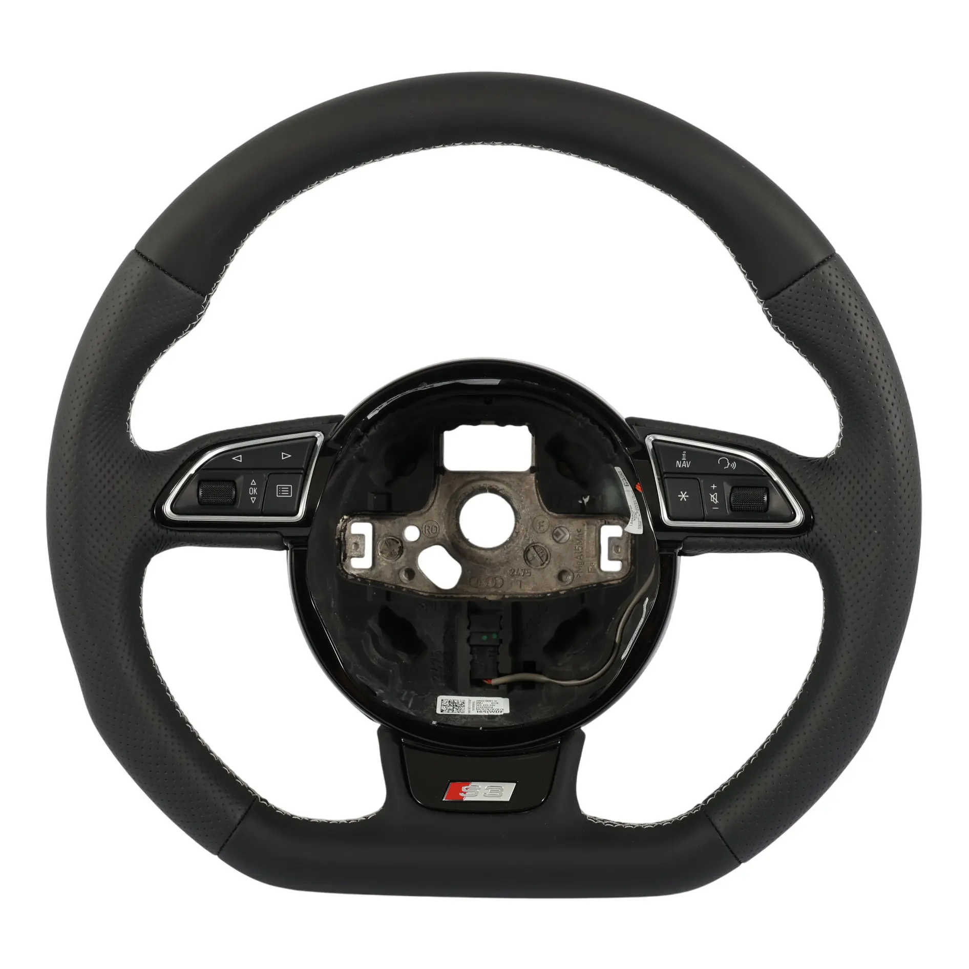 Audi A3 S3 8V Steering Wheel NEW Black Leather Flat Bottom 8V0419091H