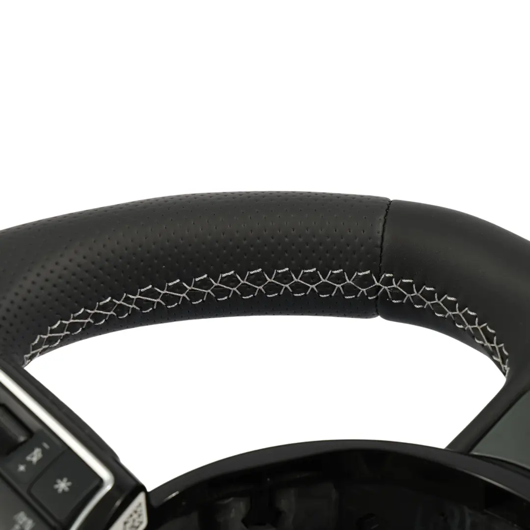 Audi A3 S3 8V Steering Wheel NEW Black Leather Flat Bottom - SKU 8V0419091H-1 - Part number 8V0419091H
