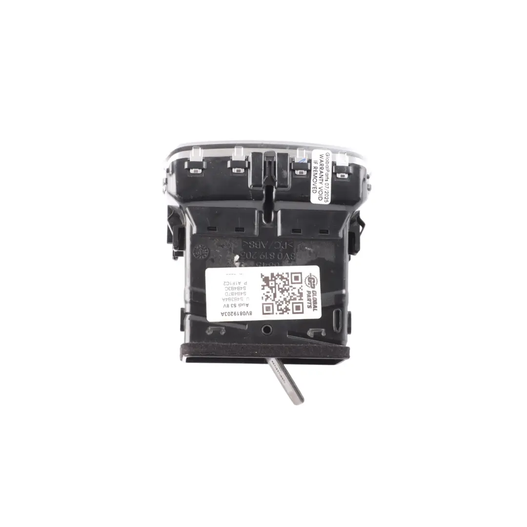 Audi A3 8V Rear Centre Console Air Vent Grille Outlet Adjuster Panel - SKU 8V0819203A - Part number 8V0819203A