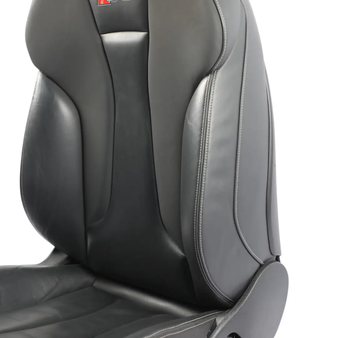 Door Seat Front Right O/S Heated Leather Black Dark Silver to Audi A3 S3 8V 3 with Part number 8V3881806M Audi A3 S3 8V 3 Door Seat Front Right O/S Heated Leather Black Dark Silver - SKU 8V3881806M-3 - Part number 8V3881806M