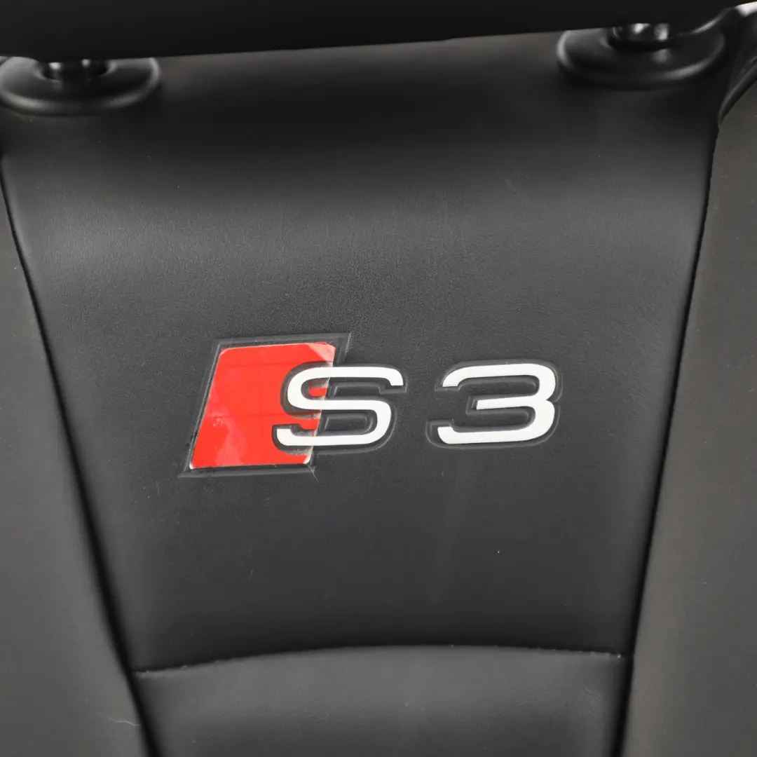 Door Seat Front Right O/S Heated Leather Black Dark Silver to Audi A3 S3 8V 3 with Part number 8V3881806M Audi A3 S3 8V 3 Door Seat Front Right O/S Heated Leather Black Dark Silver - SKU 8V3881806M-3 - Part number 8V3881806M