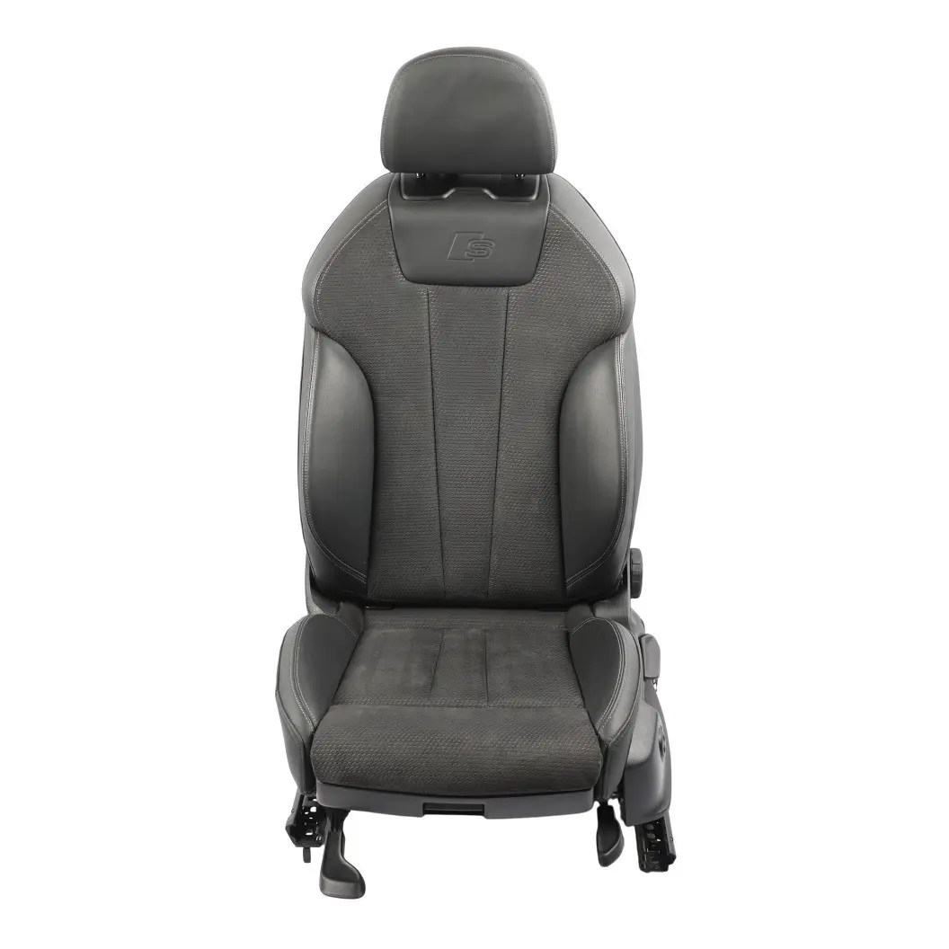 Audi A5 F5 Sport Front Seat S-Line Heated Alcantara Leather Black Grey Left N/S