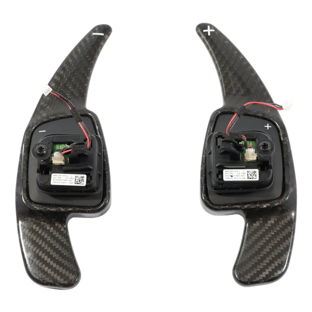 Audi A3 8V A4 B9 A5 F5 Volante Paddle Cambio Sinistro Destro Carbonio - SKU 8W0951523J-3 - Numero di parte 8W0951523J