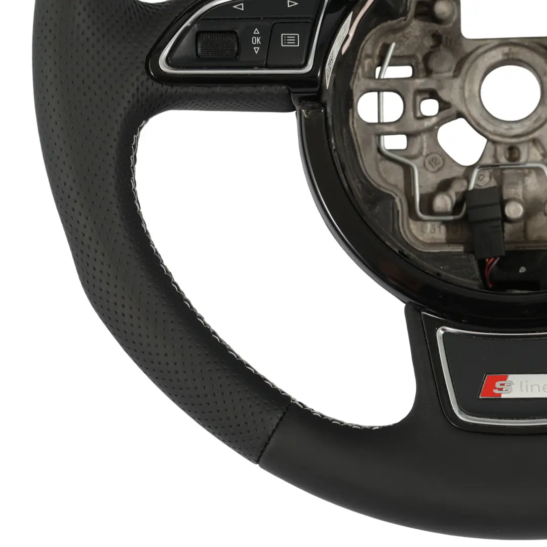 Audi A1 8X S-Line NEW Black Leather Steering Wheel Multifunction - SKU 8X0419091L-2 - Part number 8X0419091L
