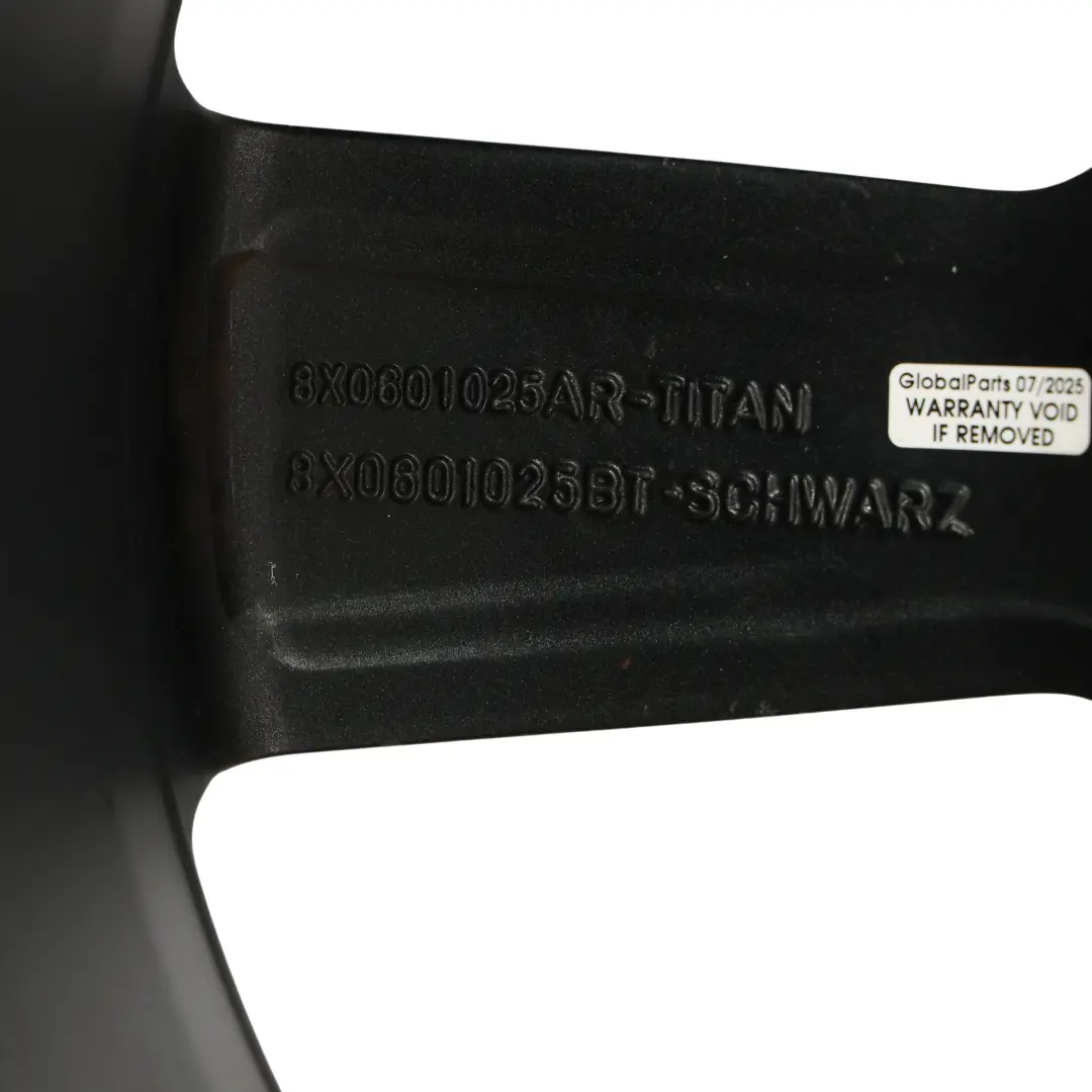 Audi A1 S1 8X Cerchio In Lega Rotor Argento 18" 7.5J ET:39,5 - SKU 8X0601025AR-2 - Numero di parte 8X0601025AR