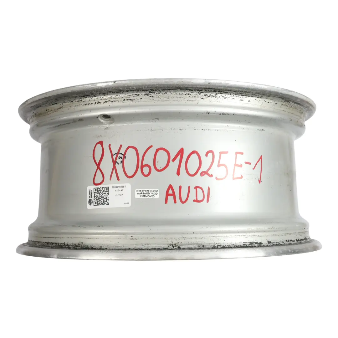 Audi A1 8X Felge Alufelge 17" 7.5J ET36 Silber Schwarz - SKU 8X0601025E-1 - Teilenummer 8X0601025E