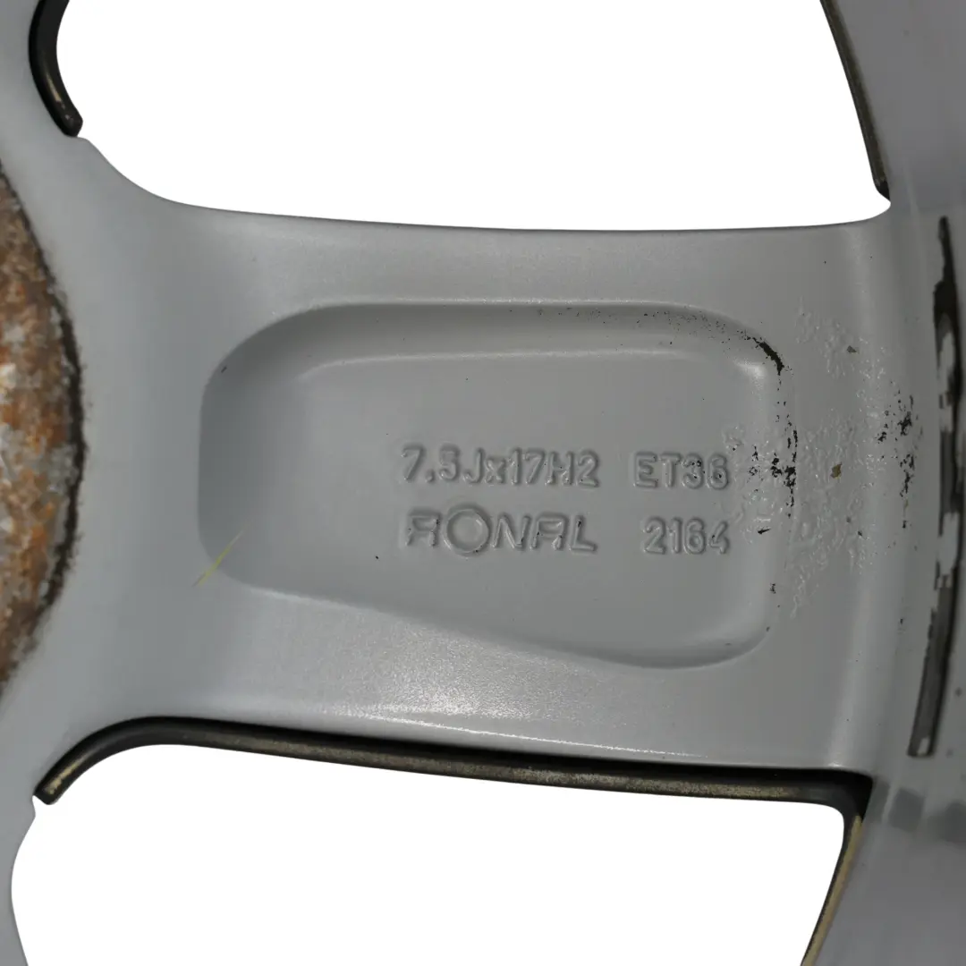 Audi A1 8X Felga Aluminiowa 17" 7.5J ET36 Srebrno Czarna - SKU 8X0601025E-1 - Numer Części 8X0601025E
