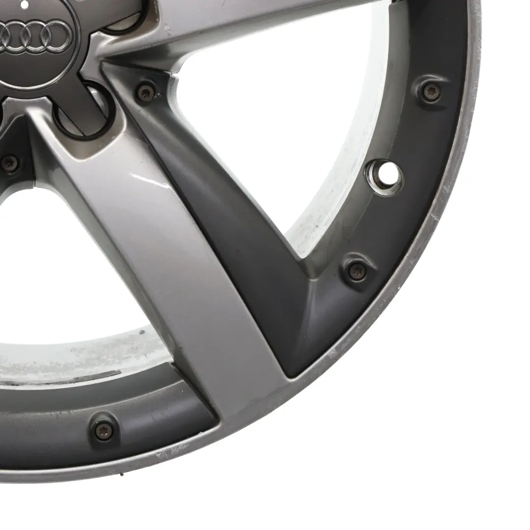 Audi A1 8X Wheel Rim Alloy 17" 7.5J ET:36 Silver Black - SKU 8X0601025E-4 - Part number 8X0601025E