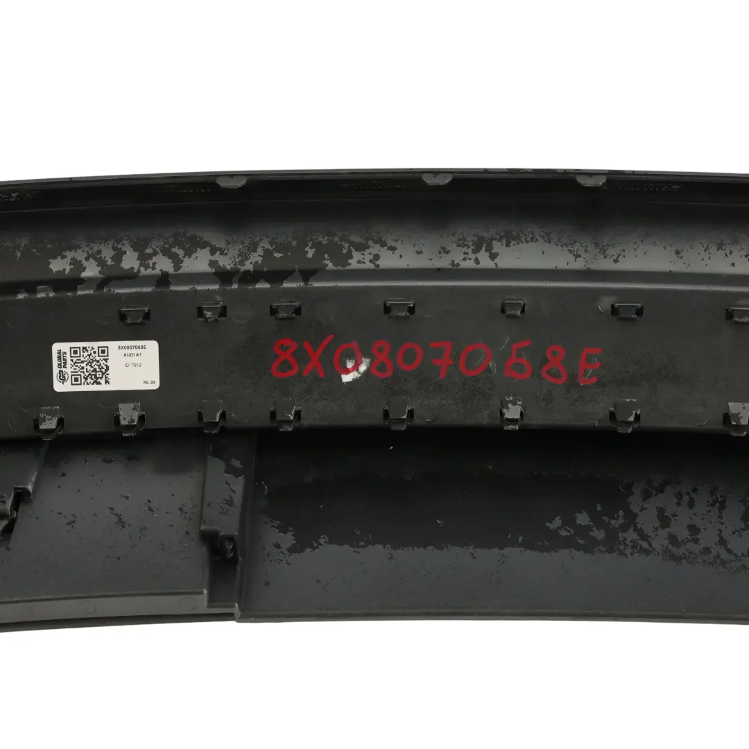 Audi A1 8X Rear Bumper Trim Panel Lower Diffuser Covering Primed Textured - SKU 8X0807068E - Part number 8X0807068E