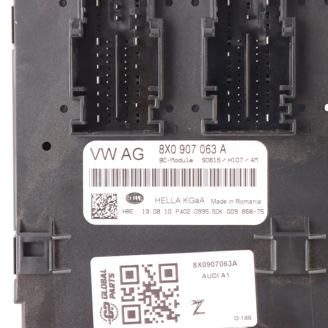 Body Control Module BCM Power Supply Unit to Audi A1 8X with Part number 8X0907063A Audi A1 8X Body Control Module BCM Power Supply Unit - SKU 8X0907063A - Part number 8X0907063A