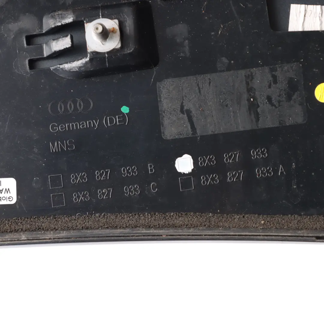 Spoiler Rear Boot Trunk Lid Trim Panel Phantom Black - Z9Y to Audi A1 8X Tailgate with Part number 8X3827933E Audi A1 8X Tailgate Spoiler Rear Boot Trunk Lid Trim Panel Phantom Black - Z9Y - SKU 8X3827933E-PHB - Part number 8X3827933E