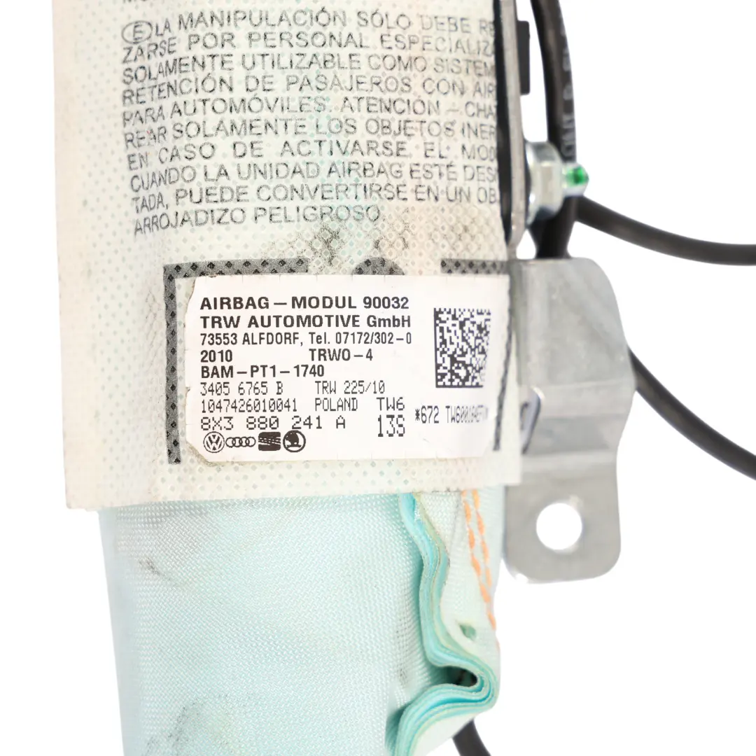 Audi A1 8X Asiento Módulo De Aire Unidad ECU Delantero Izquierdo Lado - SKU 8X3880241A - Número de pieza 8X3880241A