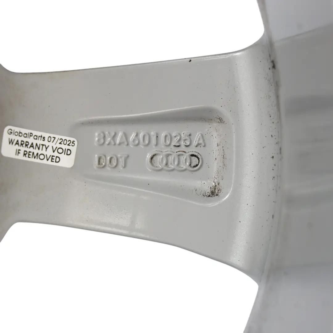 Audi A1 8X Wheel Rim Alloy Silver 16" 7J ET:34 Star Spoke - SKU 8XA601025A-3 - Part number 8XA601025A