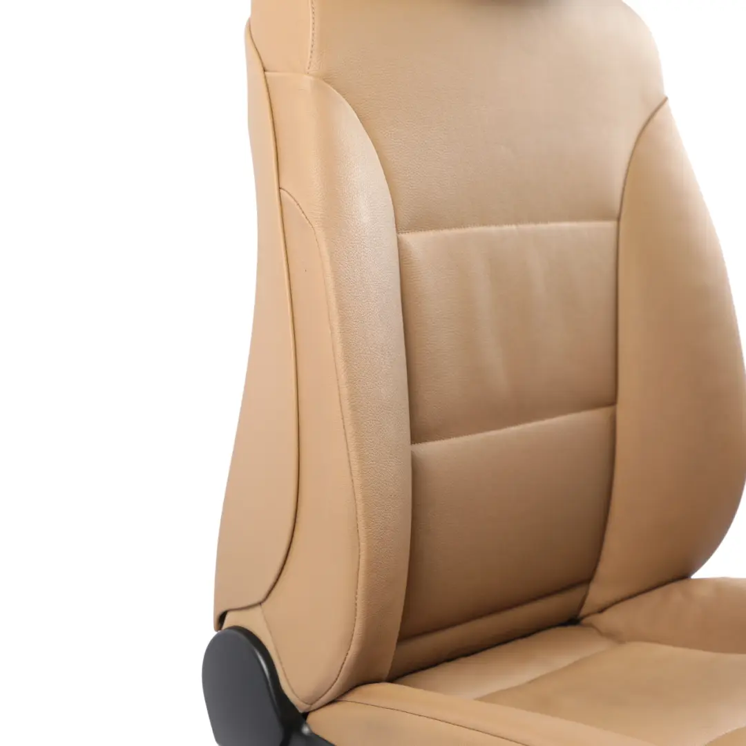 Front Left N/S Interior Leather Dakota Natural Brown to BMW E60 E61 LCI Seat with Part number 9126275 BMW E60 E61 LCI Seat Front Left N/S Interior Leather Dakota Natural Brown - SKU 9126275-1 - Part number 9126275