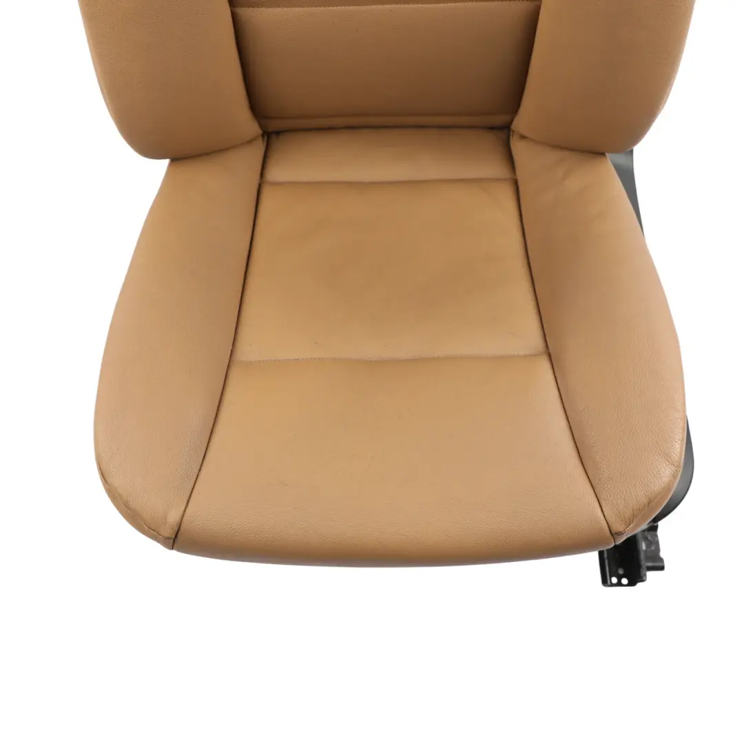 Front Left N/S Interior Leather Dakota Natural Brown to BMW E60 E61 LCI Seat with Part number 9126275 BMW E60 E61 LCI Seat Front Left N/S Interior Leather Dakota Natural Brown - SKU 9126275-1 - Part number 9126275