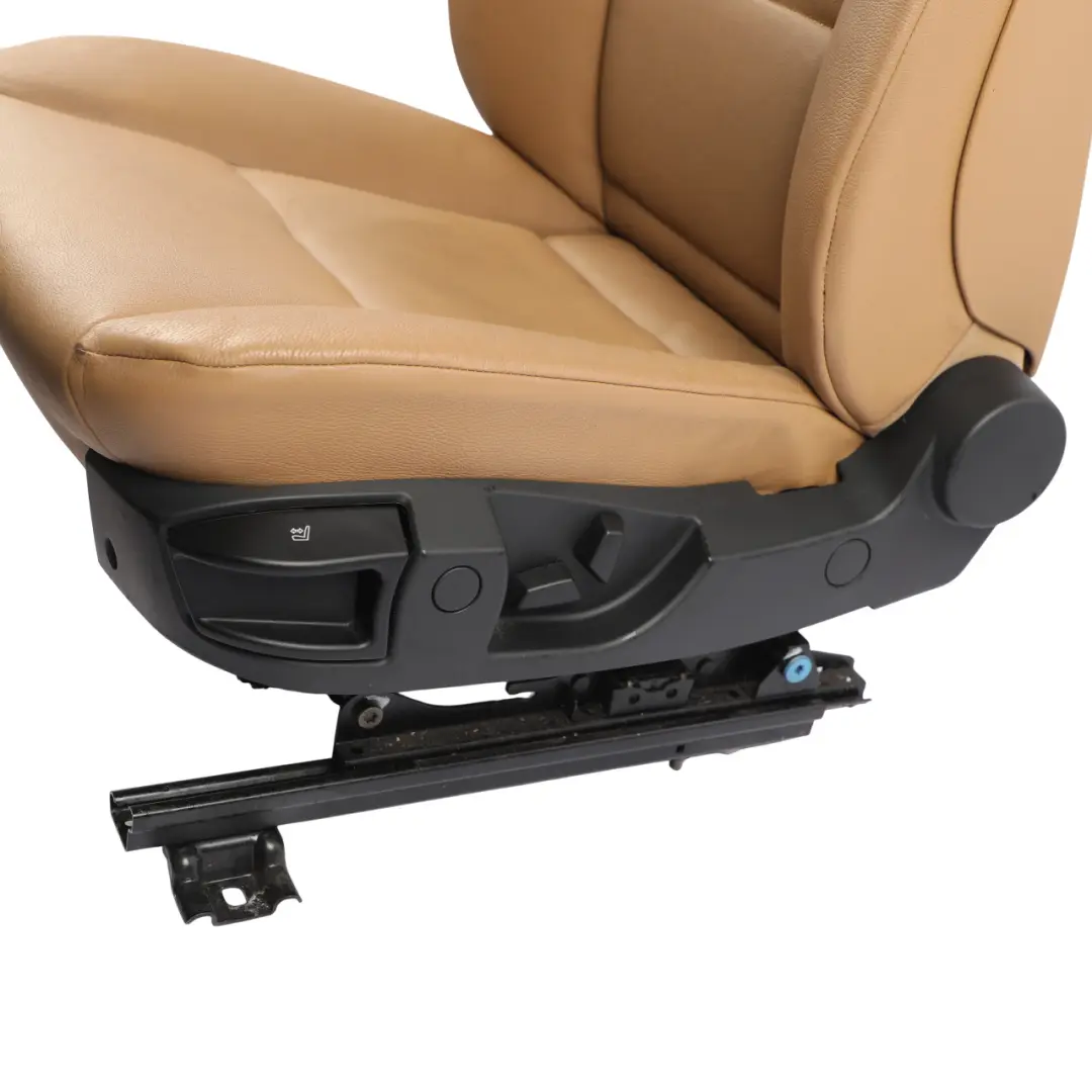 Front Left N/S Interior Leather Dakota Natural Brown to BMW E60 E61 LCI Seat with Part number 9126275 BMW E60 E61 LCI Seat Front Left N/S Interior Leather Dakota Natural Brown - SKU 9126275-1 - Part number 9126275