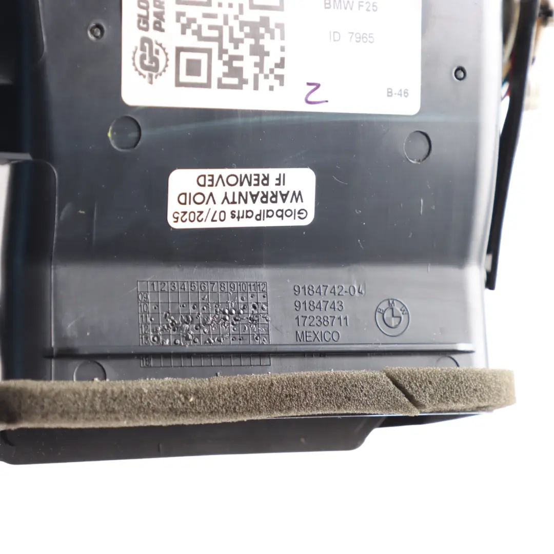 Dashboard Air Vent Centre Panel Hazard Button Switch to BMW X3 F25 with Part number 9184743 BMW X3 F25 Dashboard Air Vent Centre Panel Hazard Button Switch - SKU 9184743 - Part number 9184743