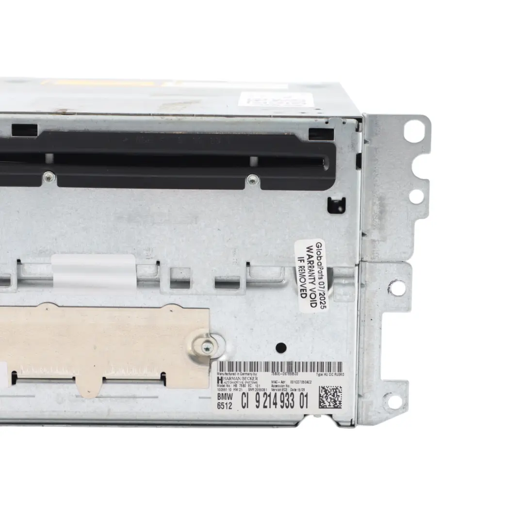 Navigation Head Unit Sat Nav Professional CIC to BMW E81 E87 E90 LCI with Part number 9214933 BMW E81 E87 E90 LCI Navigation Head Unit Sat Nav Professional CIC - SKU 9214933 - Part number 9214933