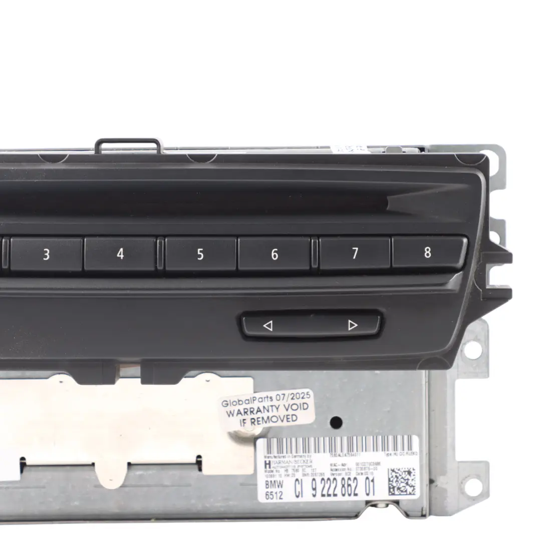 BMW E91 LCI Radio Sat Nav CD DVD DAB Player Reader GPS Head Unit - SKU 9222862 - Part number 9222862