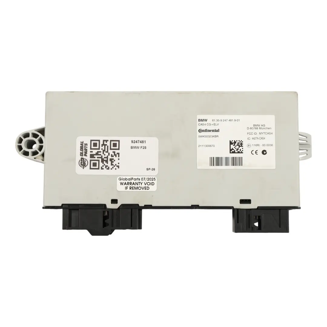 BMW X3 F25 Control Module CAS Unit ECU 20dX Diesel N47N - SKU 9247481 - Part number 9247481