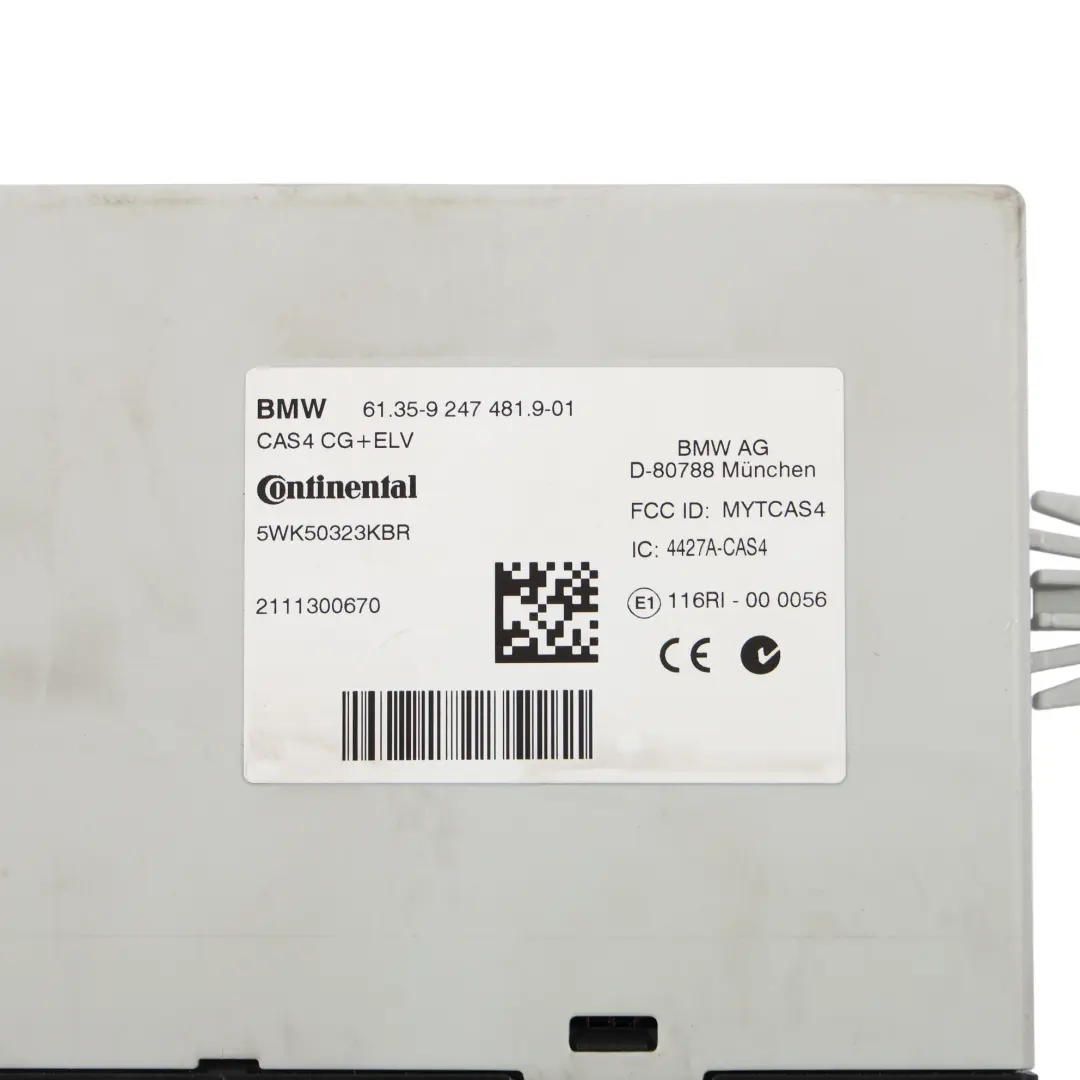 BMW X3 F25 Control Module CAS Unit ECU 20dX Diesel N47N - SKU 9247481 - Part number 9247481