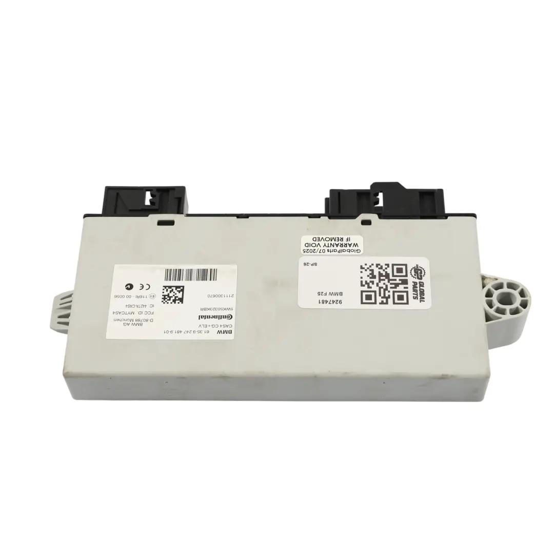 BMW X3 F25 Modulo Di Controllo CAS Unità ECU 20Dx Diesel N47N - SKU 9247481 - Numero di parte 9247481