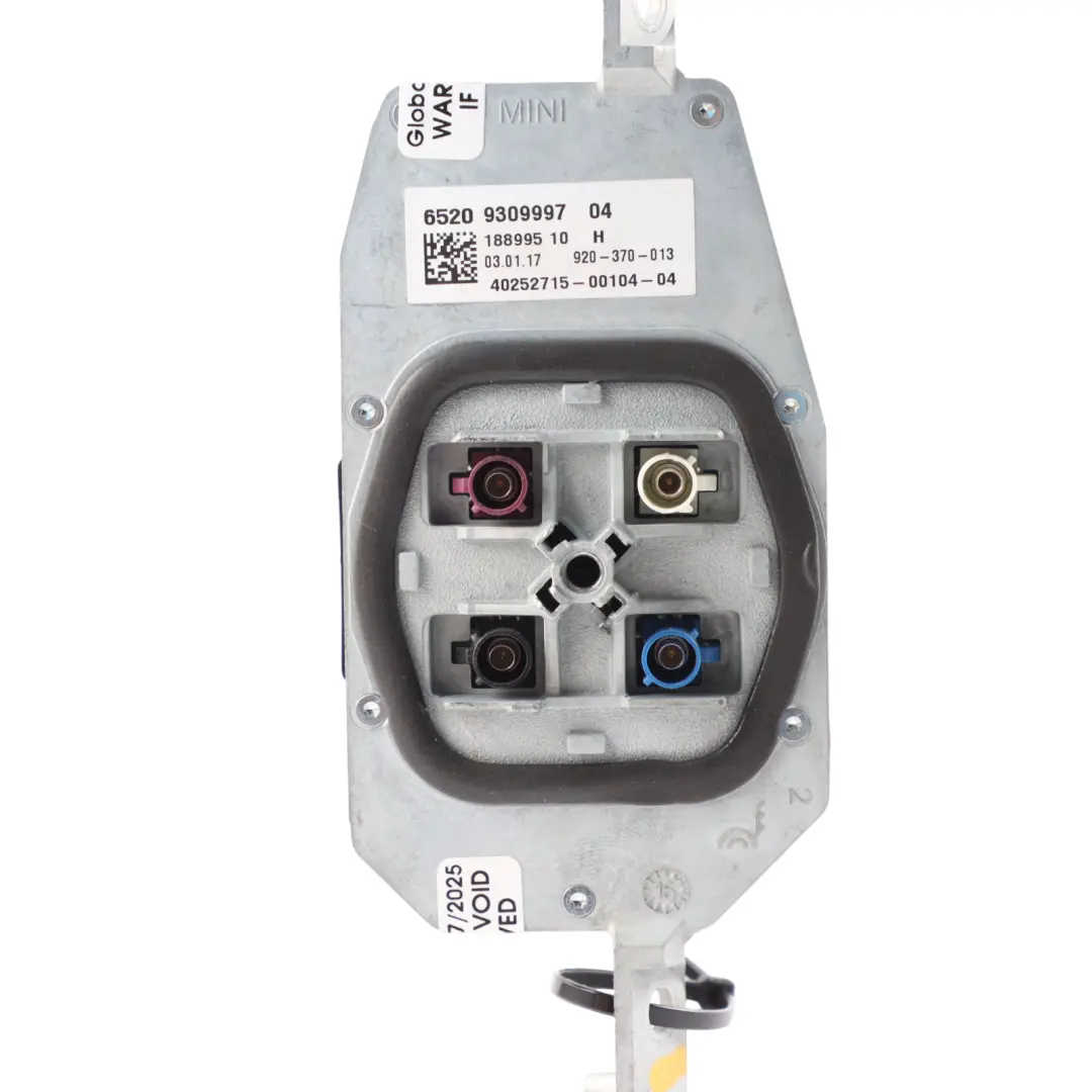 Aerial Base Antenna Rod Unit AM / FM / TEL / GPS / DAB-L to Mini F57 Cabrio with Part number 9309997 Mini F57 Cabrio Aerial Base Antenna Rod Unit AM / FM / TEL / GPS / DAB-L - SKU 9309997-1 - Part number 9309997