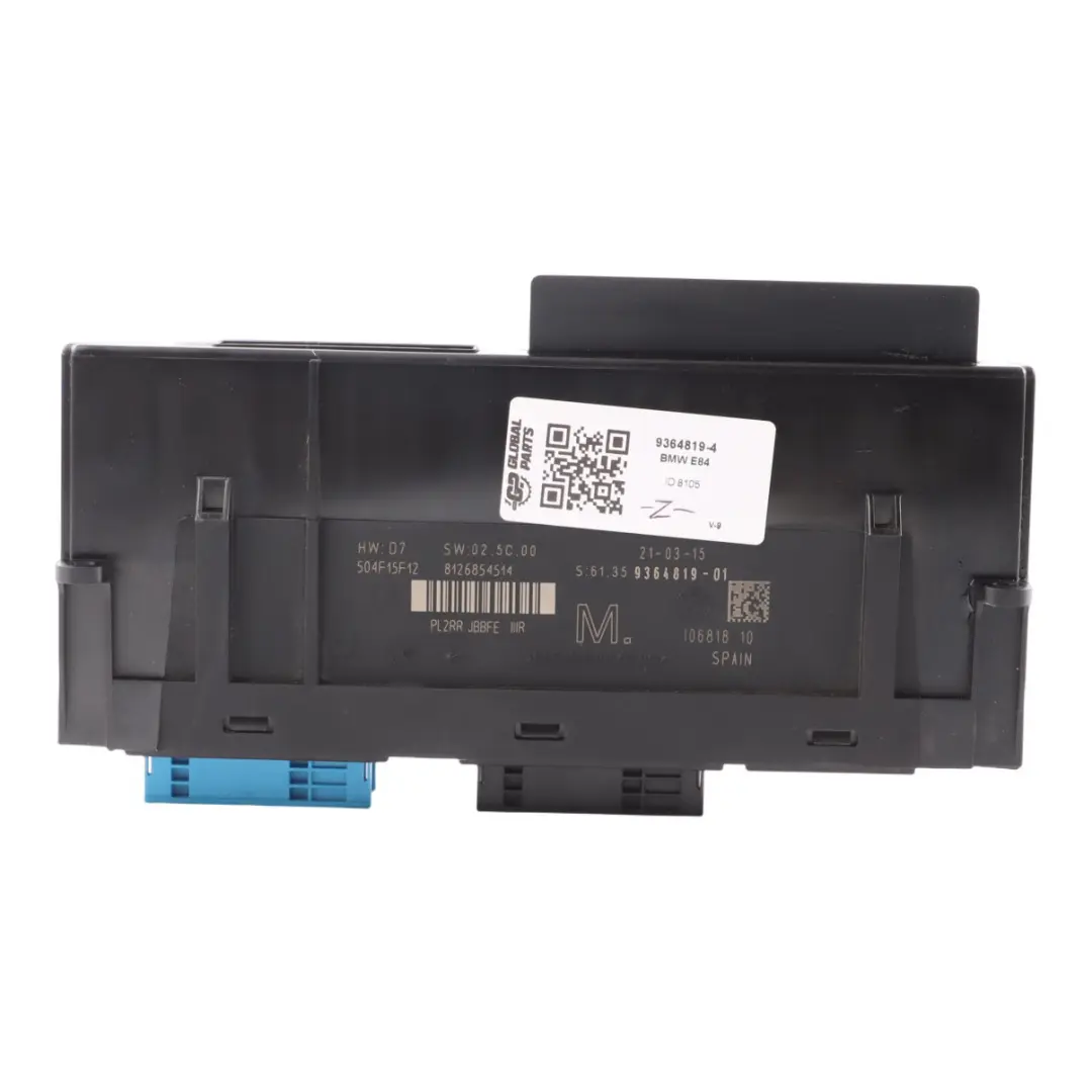 ECU Body Control Module M Junction Box PL2RR JBBFE IIIR to BMW E84 LCI with Part number 9364819 BMW E84 LCI ECU Body Control Module M Junction Box PL2RR JBBFE IIIR - SKU 9364819-4 - Part number 9364819